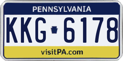 PA license plate KKG6178