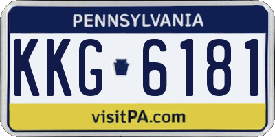 PA license plate KKG6181