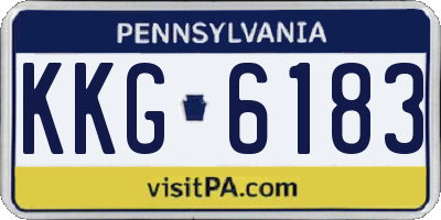 PA license plate KKG6183