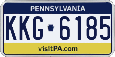 PA license plate KKG6185