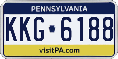 PA license plate KKG6188