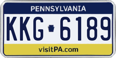 PA license plate KKG6189