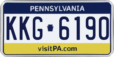 PA license plate KKG6190