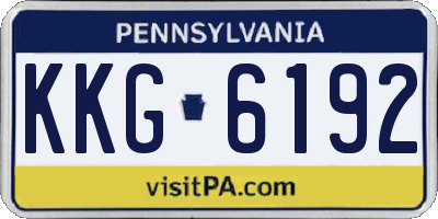 PA license plate KKG6192