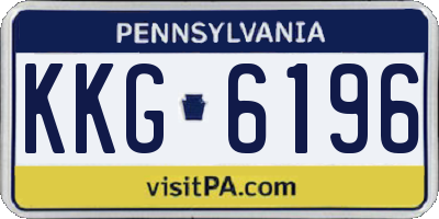 PA license plate KKG6196