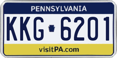 PA license plate KKG6201