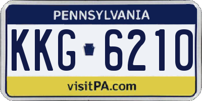 PA license plate KKG6210