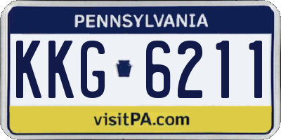 PA license plate KKG6211