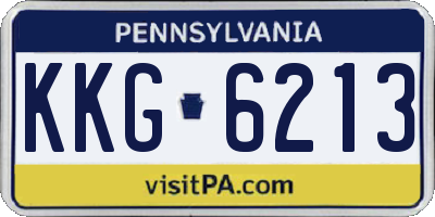 PA license plate KKG6213