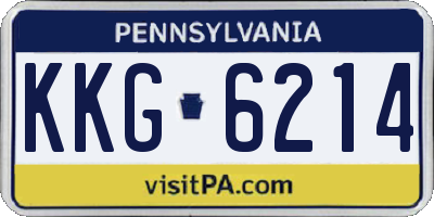 PA license plate KKG6214
