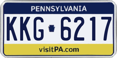 PA license plate KKG6217