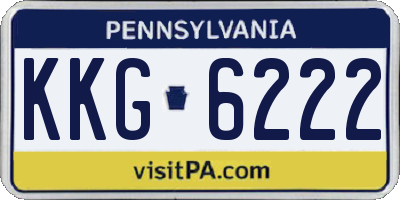 PA license plate KKG6222