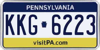 PA license plate KKG6223