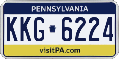 PA license plate KKG6224
