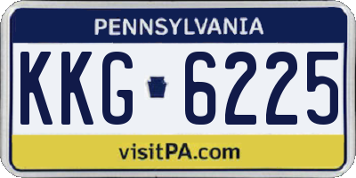 PA license plate KKG6225