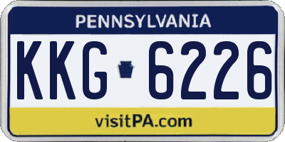 PA license plate KKG6226
