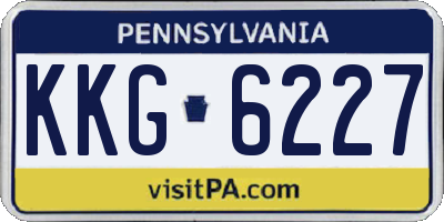 PA license plate KKG6227