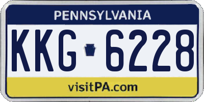 PA license plate KKG6228