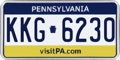 PA license plate KKG6230