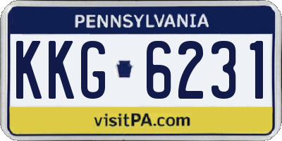 PA license plate KKG6231
