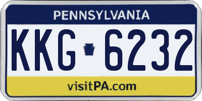 PA license plate KKG6232