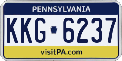 PA license plate KKG6237