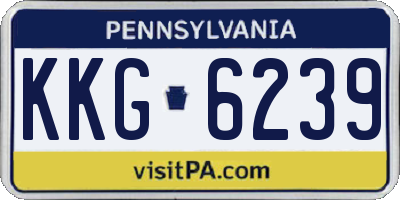 PA license plate KKG6239