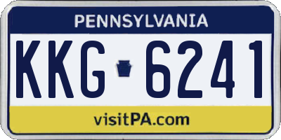 PA license plate KKG6241
