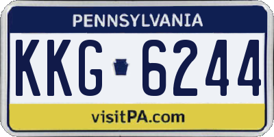 PA license plate KKG6244