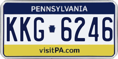 PA license plate KKG6246