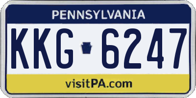 PA license plate KKG6247