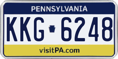 PA license plate KKG6248