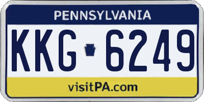 PA license plate KKG6249
