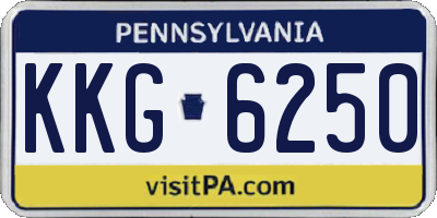 PA license plate KKG6250
