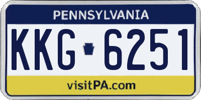 PA license plate KKG6251