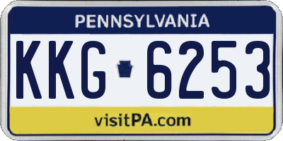 PA license plate KKG6253