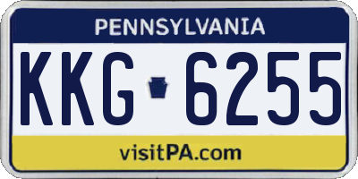 PA license plate KKG6255
