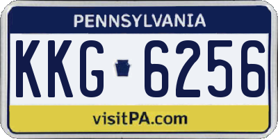 PA license plate KKG6256