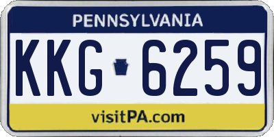 PA license plate KKG6259