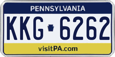 PA license plate KKG6262