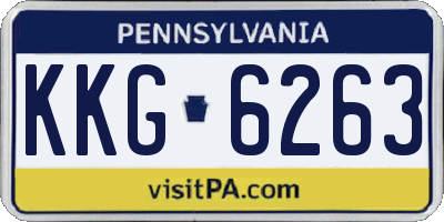 PA license plate KKG6263
