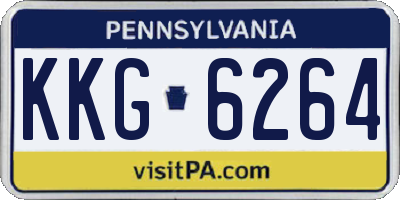 PA license plate KKG6264