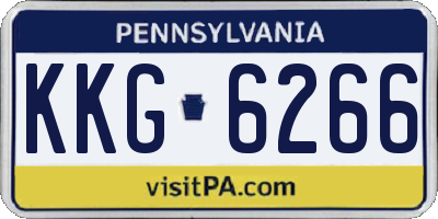 PA license plate KKG6266