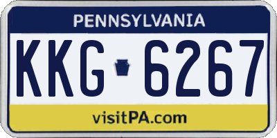 PA license plate KKG6267