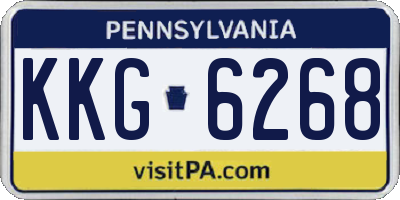 PA license plate KKG6268