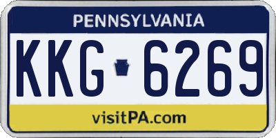 PA license plate KKG6269