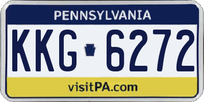 PA license plate KKG6272