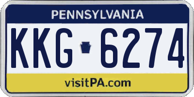 PA license plate KKG6274