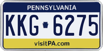 PA license plate KKG6275