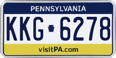 PA license plate KKG6278